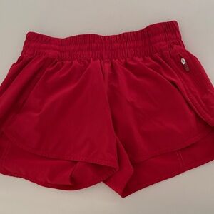 lululemon athletica Cherry Red Athletic Shorts